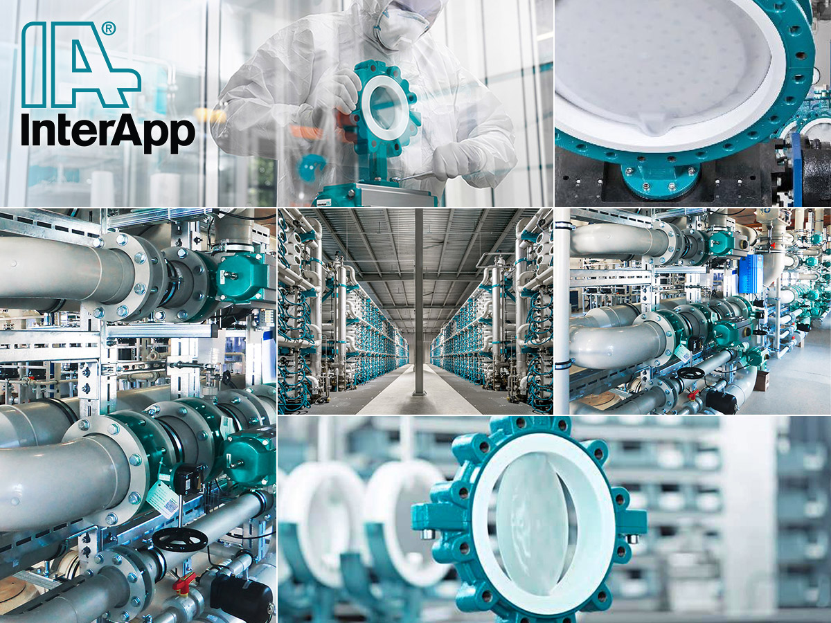 Collage of InterApp's butterfly valves